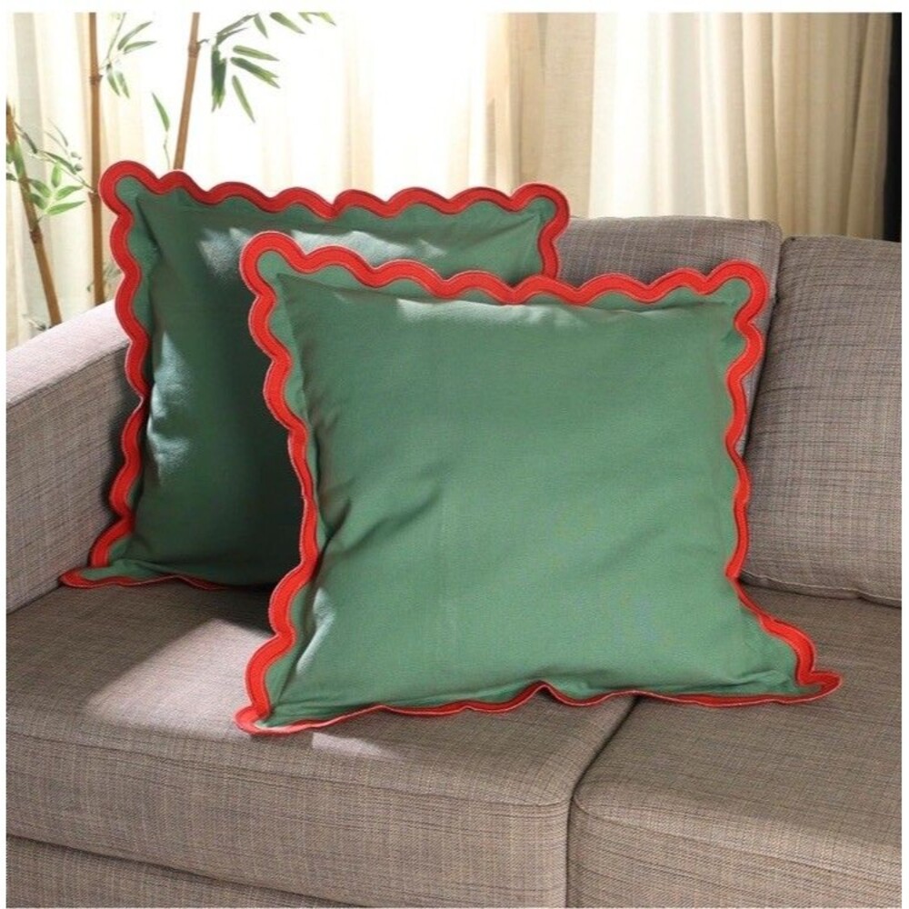 Folkulture Throw Pillow Cover | Set of 2 (20 x 20) | Decorative Perfect Monogram